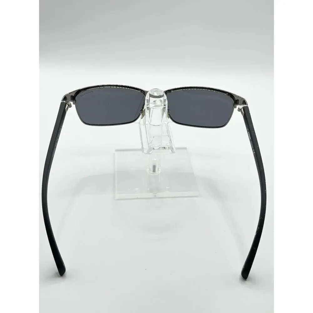 Fossil Rectangular Sunglasses Black Gray Polarized Men 57mm